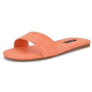Nine West Lolipop platte sandalen voor dames, Oranje 800, 35.5 EU
