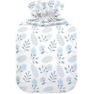 LI ZHI XIN PVC warmwaterkruik met fluwelen deksel 1L 2L kleine middelgrote tropische planten bladeren