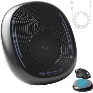 Leikurvo Mover Mover, Mouse Jiggler, mobiele muis, zwart, USB, 4 toetsen, compatibel met Windows/macOS/Linux, 250 g, 4 uur batterijduur