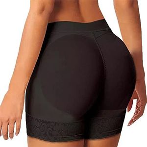FDEETY Butt Lifter Slipje Hip Enhancer Pads Shorts Naadloos Ondergoed Buikcontrole Body Shaper Faja Shorts, zwart, M-L