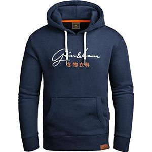 Grin&Bear Hoodie GEC703 Sweatjack voor heren, Donkerblauw, M