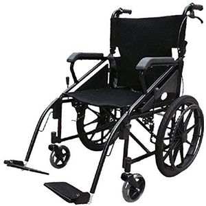 Rolstoelen Opvouwbare rolstoel Opvouwbare lichtgewicht multifunctionele rugleuningband Antislip Handmatig gehandicapte trolley Oudere rolstoelen