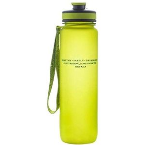 Warm water beker, WATERCUP de grote fitness-sportketel, gemakkelijk te gebruiken in een plastic draagtas om lekkage van de waterbak te voorkomen(Green,7.5 * 28.5cm)