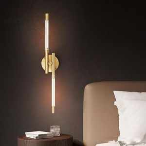 LANGDU Scandinavische lichte luxe wandlamp gang gangpad wandlamp nachtkastje eenvoudige lange spiegel voorwand blaker for slaapkamer woonkamer studeerkamer balkon leeshal trap hal wandgemonteerde lamp