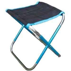 Opvouwbare campingkruk buiten campingstoel gouden aluminiumlegering klapstoel met tas kruk stoel vissen camping (kleur: blauw en grijs)