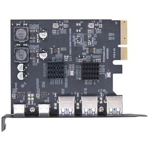 STBQHG Desktop Computer 5 Port USB3.0 Uitbreidingskaart PcieX4 naar USB3.0 Snelle overdracht Brede Compatibiliteit