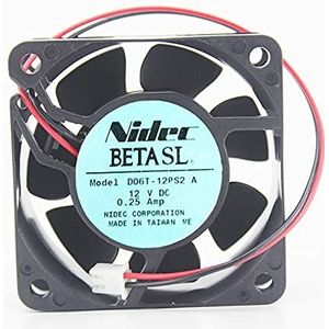 D06T-12PS2 B 6cm 60 * 60 * 25mm DC12V 0.25A 2line double ball speed cooling fan