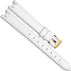dayeer Echt lederen horlogeband voor Anne Klein Notch AK Girl Eenvoudige elegante riem Retro horlogeband met kleine wijzerplaat (Color : White-gold, Size : 12mm)