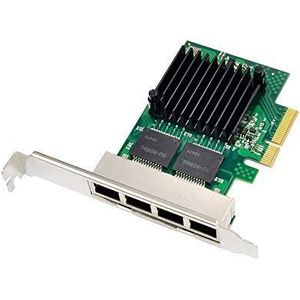 MEO PCI-E X4 naar Gigabit Ethernet RJ45 Port Netwerkkaart 1000 M PCIe 4 Port RJ45 Netwerkkaart PCIE 4X I350AM4 chipset