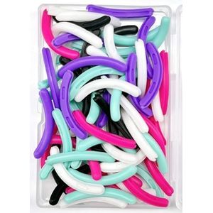 LLTGMV 80 stuks krultangvullingen wimperkruller navulpads siliconen rubberen krultang vervanging vullingen pads voor universele wimperkruller met een doorzichtige opbergdoos