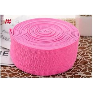 5 cm broek taille katoen elastische rubberen band kleding accessoires met dubbel argyle patroon verdikt (roze)