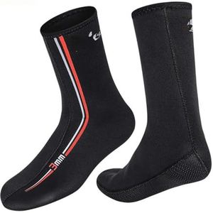 HEFAM 3 mm neopreen duiksokken voor mannen en vrouwen, antislip watersokken voor strand, snorkelen, surfen, zwemmen en andere buitenactiviteiten.,L