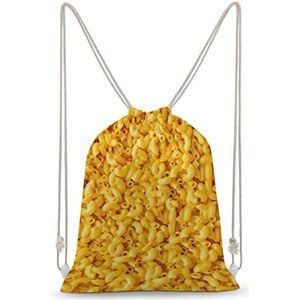 Macaroni Trekkoord Rugzak String Bag Sackpack Canvas Sport Dagrugzak voor Reizen Gym Winkelen