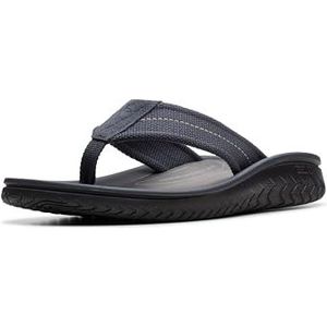 Clarks Heren Wesley Riem Flip-Flop, Navy textiel, 48 EU