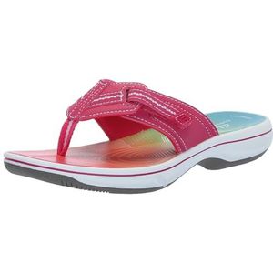 Clarks Brinkley Jazz teenslipper, BRT Pink Ombre, maat 36, Brt Roze Ombre, 39.5 EU