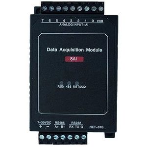 AKDDNZX 8-kanaal Analoge Input RJ45 Ethernet-Module Met RS485 232 Interface MODBUS TCPIP Protocol Data Acquisitie Module TCP-507B (8AI Ethernet-485-232)