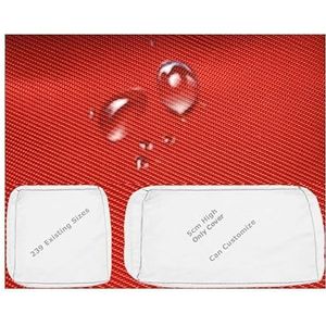 Zitkussen Hoezen Bank Tuin Zitkussenhoezen Caravan Op Maat Erker Kussenhoes Vervangende Bankkussenhoezen Voor Binnen Buiten Zonder Vulling 5cm Hoogte 90% Waterdicht(Rood,155x30 cm)