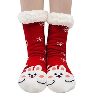 Dames Pantoffelsokken Dikke Huissokken Met Antislipzool, Dames Stoppersokken ABS Sokken Huttensokken Warme Wintersokken Pluizige Thermosokken