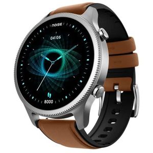 Noise Fit Halo 1,43 inch AMOLED-display, Bluetooth Calling Round Dial Smart Watch, Premium Metallic Build, Always On Display, Smart Gesture Control, 100 Sports Modis, Up to 7-Day Battery Life, BT