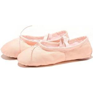 Ballerina's voor vrouwen, meisjes, ballerina's, platte schoenen, canvas, balletschoenen, yogaschoenen voor peuters, kleine kinderen, ballerina's (Ivoor, EU30)