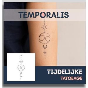 Astrologie tattoo – Temporalis® | Tijdelijke tatoeages voor vrouwen & mannen – Nep tattoo vegan & waterbestendig – EU-cosmetica – Blijft 1-2 weken [ Tatoeage Kreeft – S-Long ]
