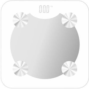 Weegschaal Weegschalen For Lichaamsgewicht Lichaamsvetweegschaal Digitale Badkamerweegschaal Personenweegschaal(White)