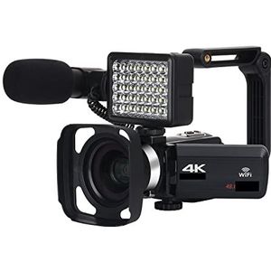 Digitale Camera, Volledige 4K-camcorder Professionele digitale videocamera's Live streaming 18X fotografie Vlog-recorder Ultra HD-webcam(64G SD Card,Camera Knit 3)