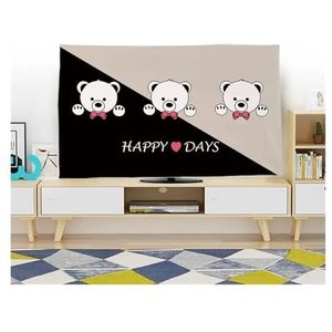 WLTYSM Tv-hoes, tv-hoes, bescherming, stofkap, huishouden, hangen, tv, stof, polyester, afdekdoek, 47-170 cm, universele decoratie, tv-displaybeschermers (H,49 inch)
