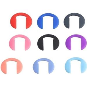 U-vormige siliconen neuspads, 5 stuks, geschikt for brilreparatieaccessoires(Light Blue)