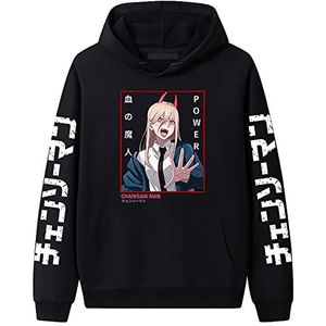 xhomeshop Anime Print Chainsaw Man Sweatshirt Lente Herfst en Winter Trui Pochita/Power Cosplay Hoodie voor Mannen en Vrouwen