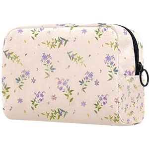 Make-up Tas Voor Vrouwen Meisje 7.3x3x5.1 Inch Reizen Cosmetische Organizer Bloem Toilettassen, Meerkleurig, 18.5x7.5x13cm/7.3x3x5.1in, Make-up zakje