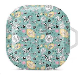 Eenhoorn paard oordopjes hoesje compatibel met Samsung hard shell beschermhoes wit stijl