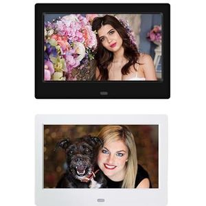 7 Inch Slimme Elektronica Fotolijst 800 * 480 Digitale Fotolijst 720P Video MP3 MP4 Muziekspeler Automatisch Afspelen Afstandsbediening Eenvoudig delen(2PCS Black White)