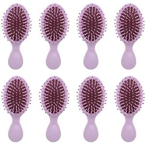 8 Pack Mini Wet Hair Brush, WINCUR Kleine Ontwarrende Ontwarrende Haribrushes voor nat en droog haar met gemak knopen zonder tranen of breuk, perfect voor bruidsmeisjes geschenken en feestartikelen