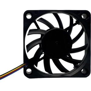Ultraslanke 6010 12V 0,25A PWM-koelventilator - 60x60x10mm, 5500RPM, 4-draads moederbordconnector Luchtstroom voor pc-behuizing