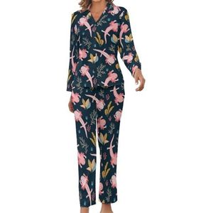 Leuke Zwemmen Axolotl Vector Patroon Vrouwen Pyjama Set Gedrukt Pj Set Nachtkleding Pyjama Loungewear Sets M