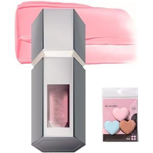Aztk Jelly Color Liquid Blush Jc04, Mushroom Head Blusher, 2025 Nieuw 2 In 1 Contour Beauty Wand Blushs Waterproof Liquid Blush, All-day Highlight Contour Met Mini Poederdons(JC01 Sakura Jelly)