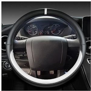 Afdekking Voor Het Stuur Voor Peugeot Voor Boxer Microfiber Leer Antislip Auto Stuurhoes Auto Accessoires Stuurhoes Auto(WIT)