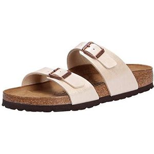 BIRKENSTOCK Sydney Birko-Flor Graceful Taupe sandalen voor dames, wit, 36 EU Smal