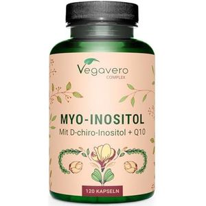 Vegavero INOSITOL COMPLEX | Myo-Inositol & D-Chiro-Inositol, Foliumzuur (Quatrefolic®), Co-enzym Q10, Chroom, Zink | Veganistisch en zonder toevoegingen