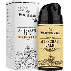 Störtebekker® Premium aftershave balsem voor heren (sandelhout), tegen huidirritaties, scheerbrand, huidverzorging na het scheren, aangename geur, Made in Germany