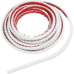 Nivofu 5M PVC behangranden zelfklevende, flexibele vormrand, zelfklevende pel-en-plak rand, 3D-behangrand, decoratieve randstrip voor kast spiegelframe, woondecoratie (wit, 10 mm)