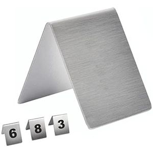 Roestvrijstalen tafelnummers voor tenten, Set 1 tot 25/50/100, 3 combinaties, tent-stijl tafelnummerstandaards(V Type,1 to 25)