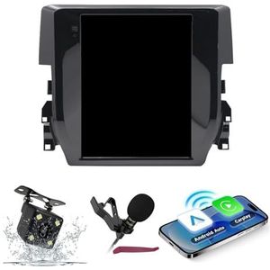 Android 14 Autoradio Navi voor H-onda Civic (2015-2020) 9.7 ""Screen multimediaspeler met draadloze carplay GPS-navigatie 2 Din Radio Bluetooth 5.0 HIFI FM 5G-WiFi SWC RDS MIC,M400s