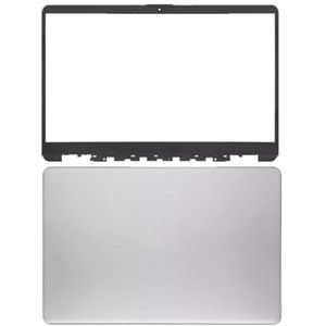 WANGHUIH 15,6 inch LCD-achterklep bovendeksel + voorrand cover compatibel met HP 15-DY 15-EF 15S-FQ 15S-FR TPN-Q222 TPN-Q230-serie