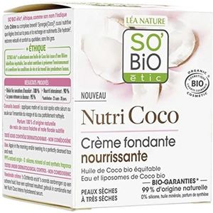 So'Bio Étic Nutri Coco Verzorgingscrème voor droge tot zeer droge huid, 50 ml