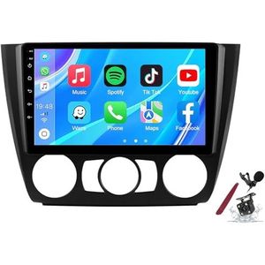 Android 14 Autoradio Stereo voor B-MW 1-Serie E81 E82 E87 E88 (2004-2011) 9-inch Touchscreen Multimedia Speler met Draadloze Carplay 2 Din GPS Sat Navigatie FM RDS Bluetooth 5G-WiFi SWC DSP,M120s