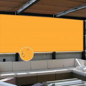 NAKAGSHI Zonnezeil, waterdicht, geel, 1,6 × 4 m, zonnezeil met rechthoekige ogen, uv-bescherming 95% voor tuin, balkon, terras, camping, outdoor