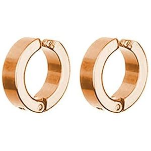 2pc eenvoudig geen piercing oorbellen titanium staal clip-on nep oorbel ronde oorclip voor vrouwen mannen punk feest mode sexy sieraden