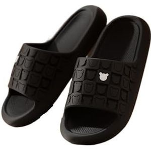 Glijbanen, EVA for mannen en vrouwen - Comfortabele binnenbadkamer | Zomerse pantoffels for thuis,Huispantoffels(Black,45 EU)